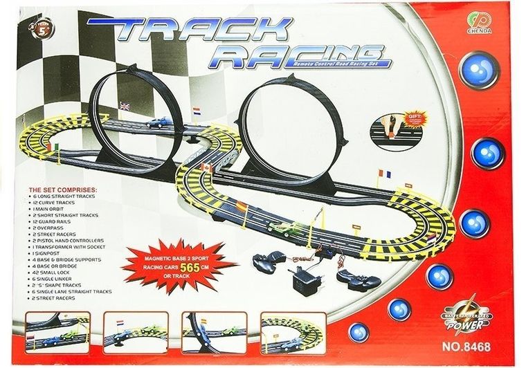 Lean Toys, Track Racing, tor samochodowy, 565 cm