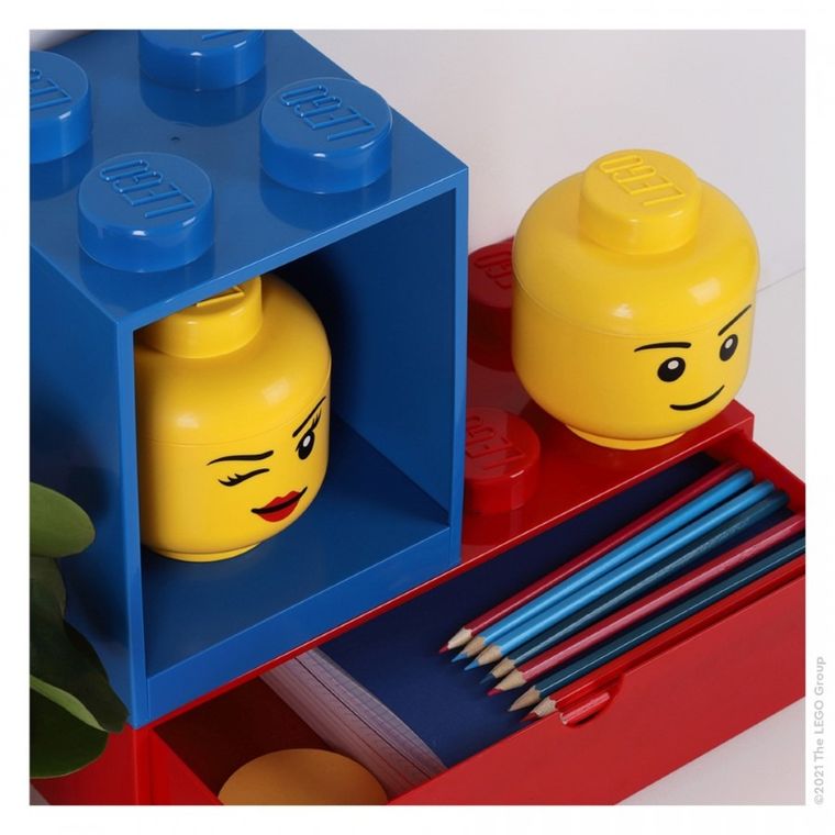 LEGO, Brick 4, półka, niebieska