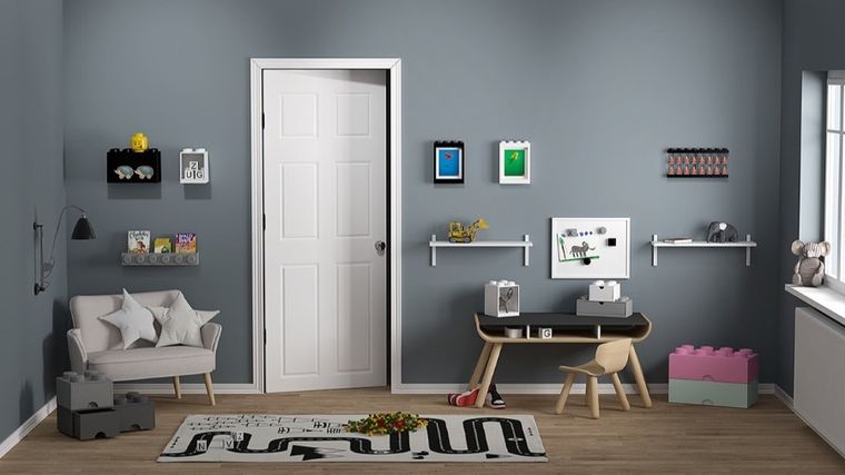 LEGO, Brick 8, pojemnik klocek, szary