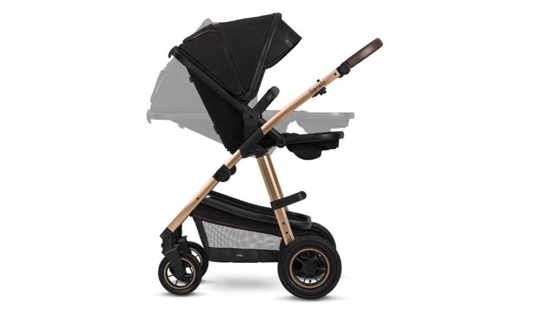 Lionelo, Amber 2in1, wózek wielofunkcyjny, Black Onyx