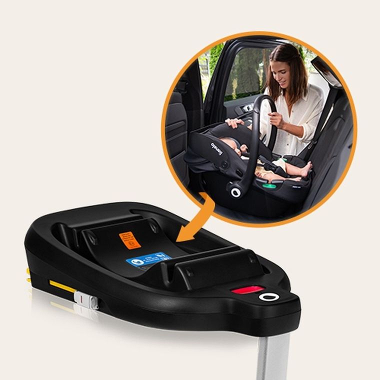 Lionelo, Astrid, fotelik samochodowy z bazą, i-Size, Black Grey, 40-87 cm