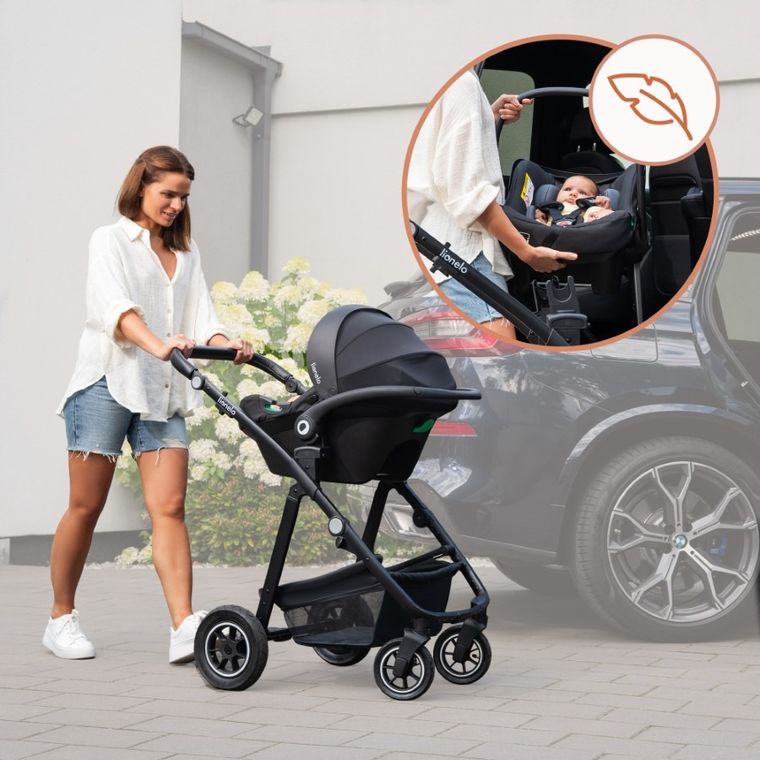 Lionelo, Astrid, i-Size, fotelik samochodowy z bazą, Beige Cream