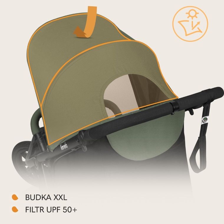 Lionelo, Azura, wózek spacerowy, Green forest