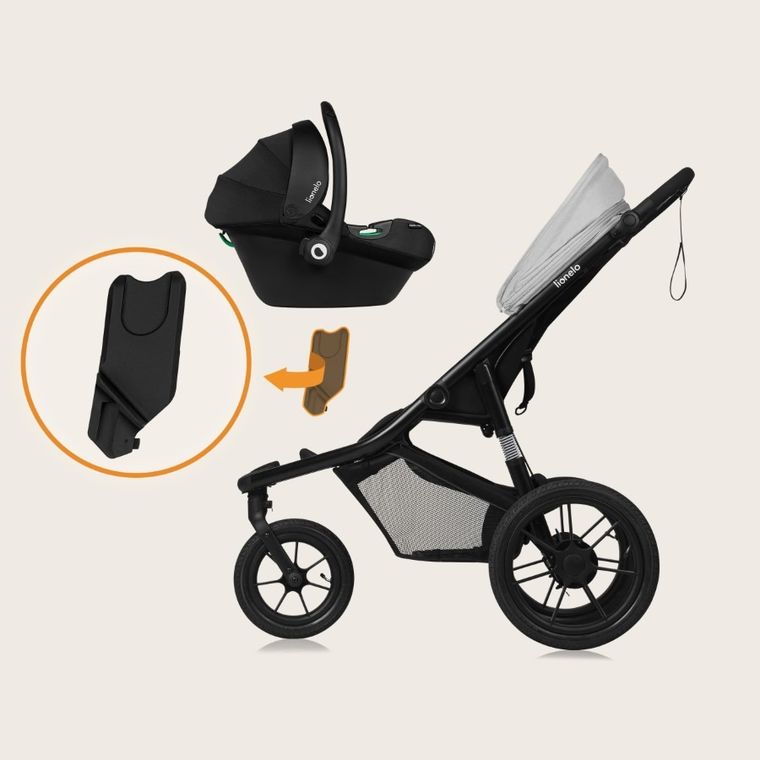 Lionelo, Azura, wózek spacerowy, Grey Stone