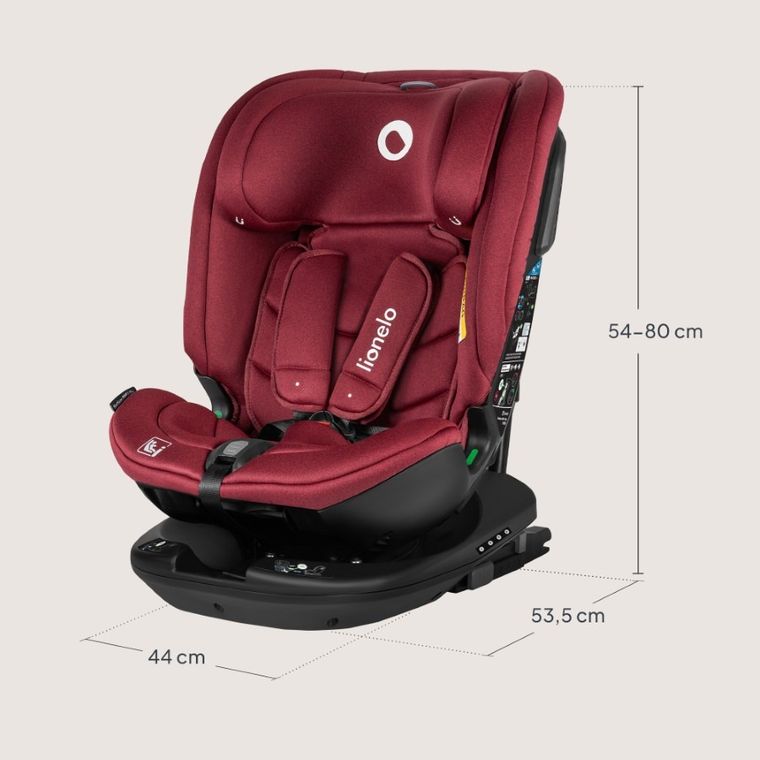 Lionelo, Bastiaan, fotelik samochodowy, i-Size, RWF, Red Burgundy, 40-150 cm