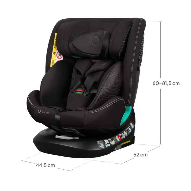 Lionelo, Bastiaan One, I-Size, fotelik samochodowy, Black Carbon, 40-150 cm