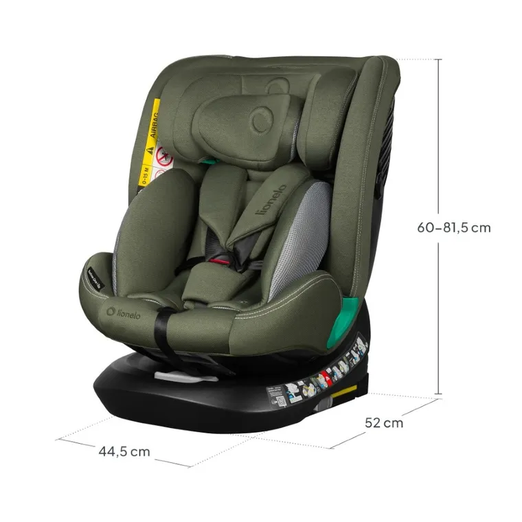 Lionelo, Bastiaan One, I-Size, fotelik samochodowy, Green Olive, 40-150 cm