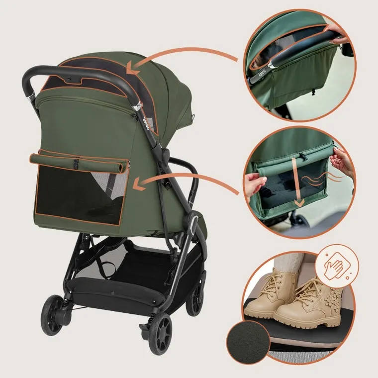 Lionelo, Bess, wózek spacerowy, green forest