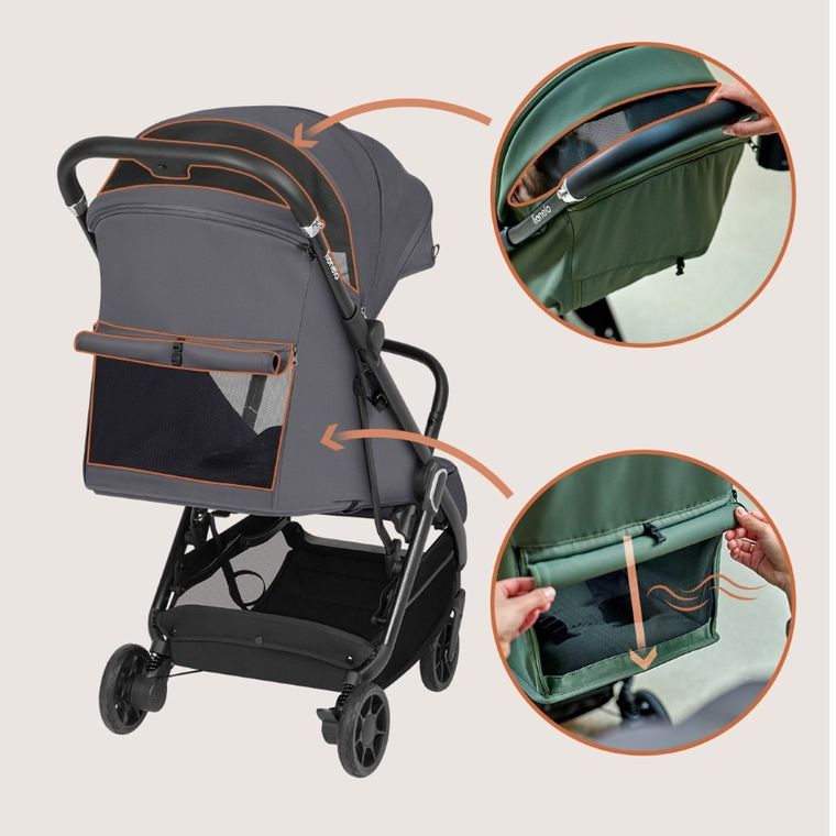 Lionelo, Bess, wózek spacerowy, grey stone