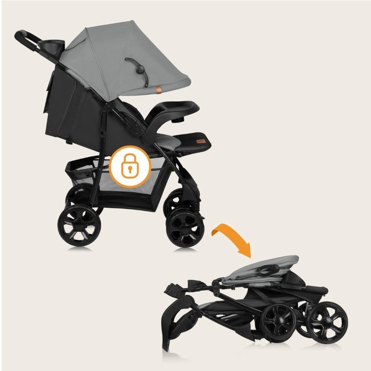 Lionelo, Emma Plus, wózek spacerowy, Grey Dove