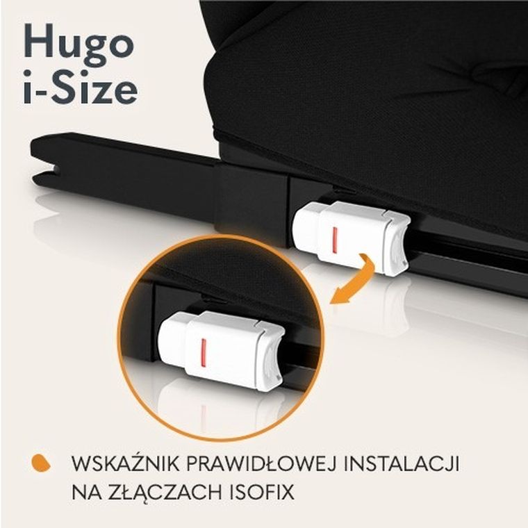 Lionelo, Hugo, I-size, fotelik samochodowy, Sporty Black Red, 100-150 cm