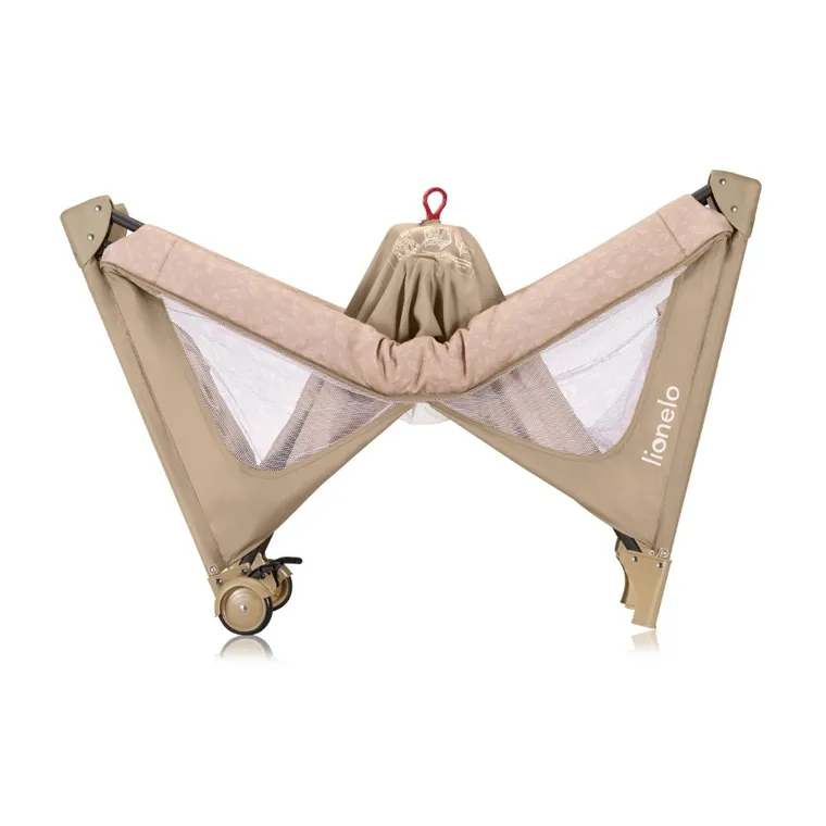 Lionelo, Jasmin, Easy Fold, łóżeczko turystyczne, beige sand