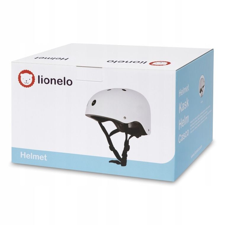 Lionelo, kask ochronny, White, rozmiar 50-56 cm