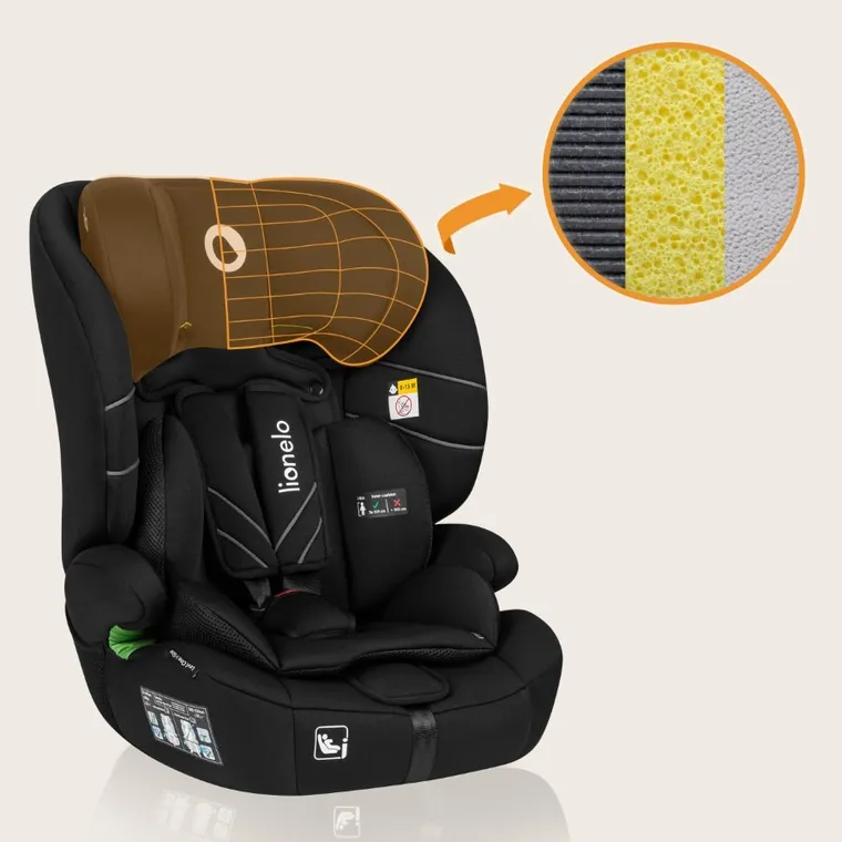 Lionelo, Levi One I-Size, fotelik samochodowy, Black Carbon, 76-150 cm