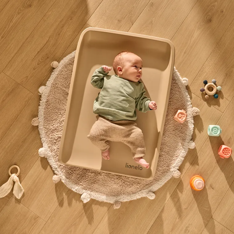 Lionelo, Megs, wielofunkcyjna mata do przewijania, grey dove