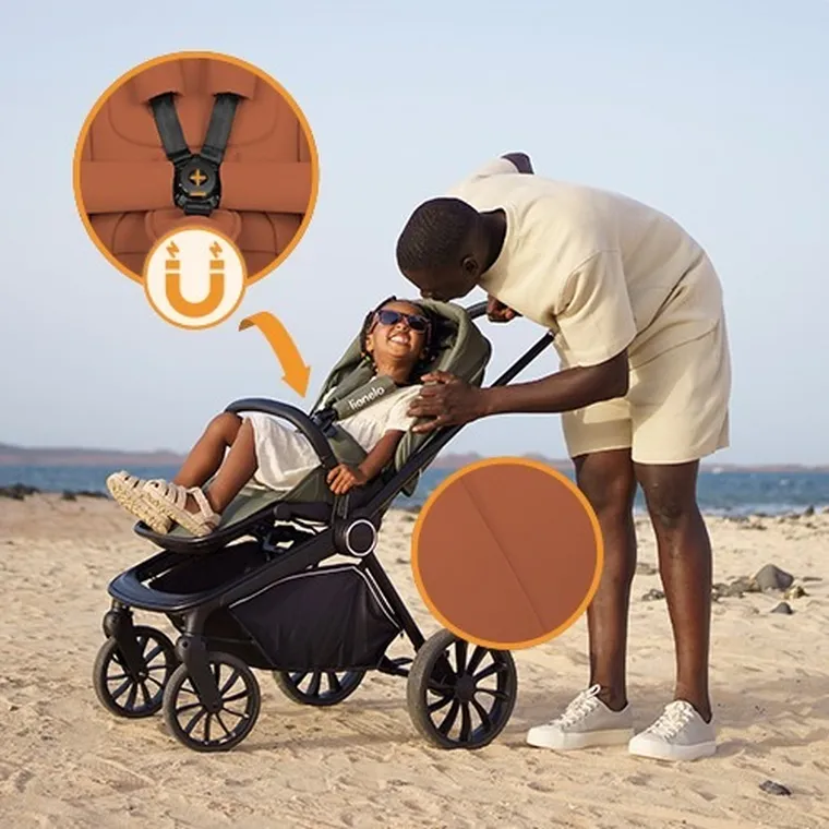 Lionelo, Mika Plus, wózek spacerowy, Brown Rust