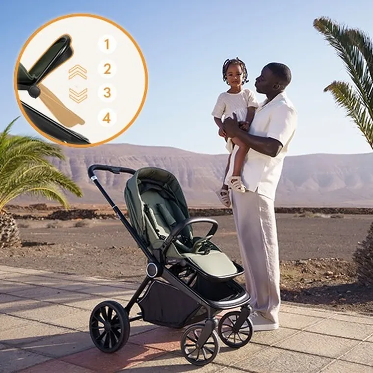 Lionelo, Mika Plus, wózek spacerowy, Green Olive