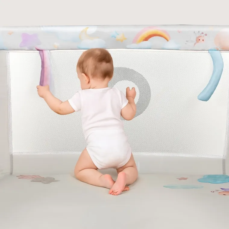 Lionelo, Mille Plus, kojec wielofunkcyjny, grey beige