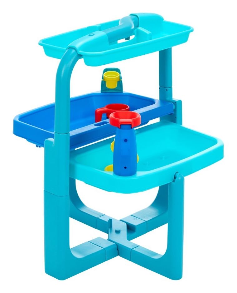 Little Tikes, Easy Store, stół wodny z akcesoriami, niebieski