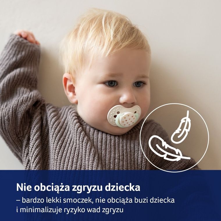 Lovi, Teddy Love, smoczek silikonowy, dynamiczny, 6-18 m, 2 szt.