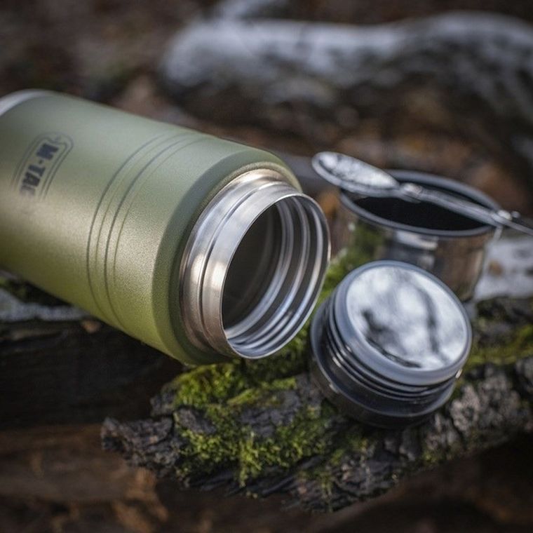 M-tac, Inox, termos obiadowy z łyżką ze stali, olive, 750 ml