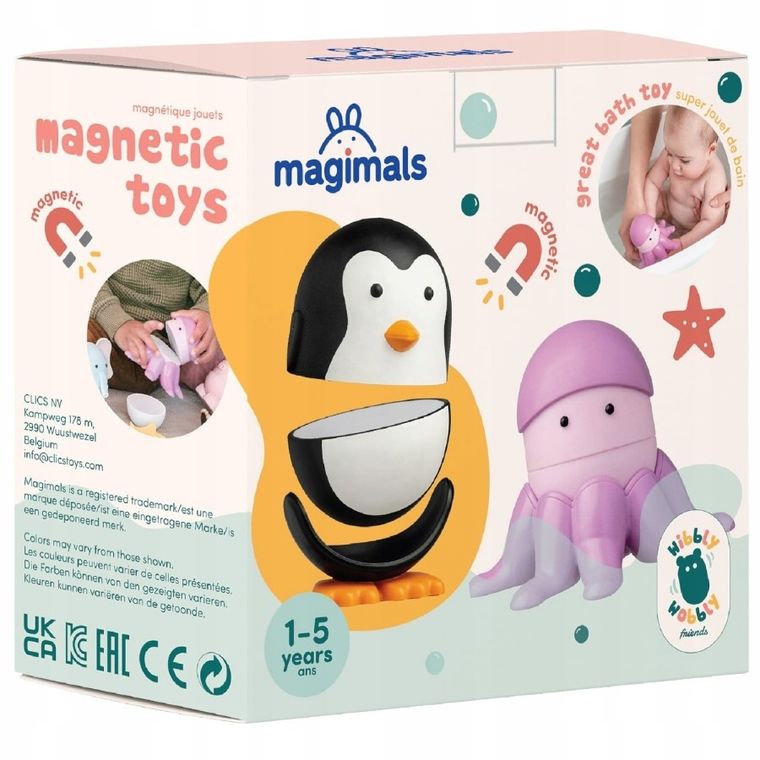 Magimals, zwierzęta morskie, figurki magnetyczne, zabawka do kąpieli