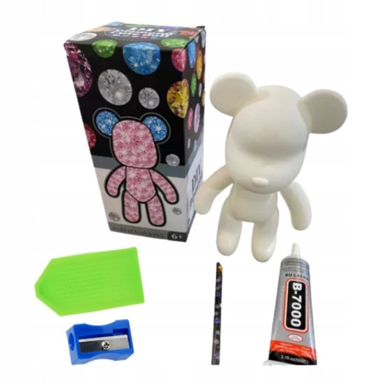 Maksik, figurka diamentowa, zestaw artystyczny, Miś