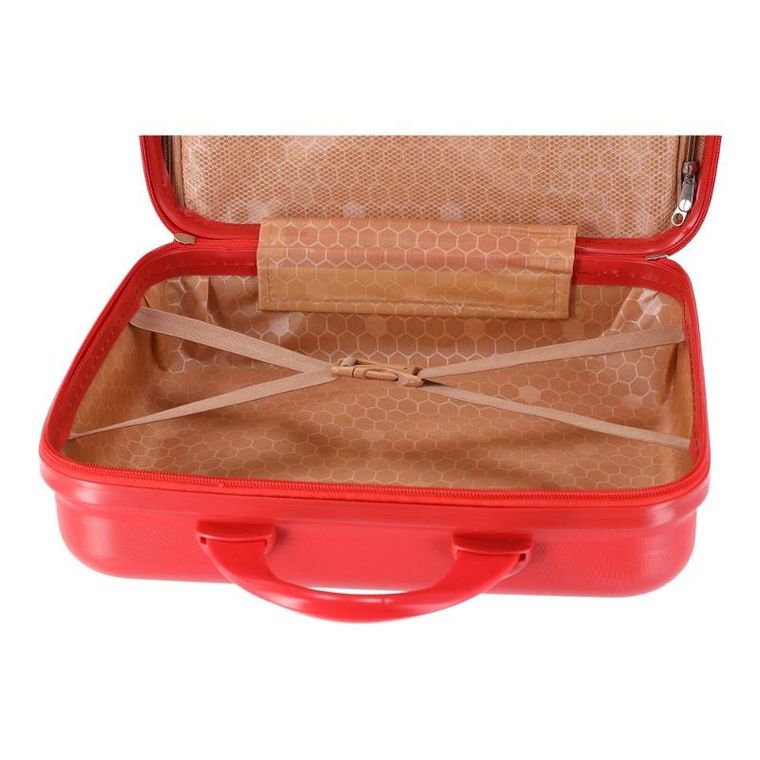 Mała walizka, kosmetyczka podróżna, czerwona