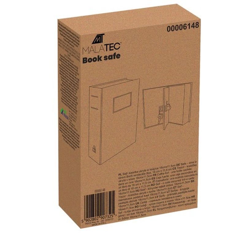 Malatec, sejf-kasetka ukryta w książce, 18 cmx11.5 cm