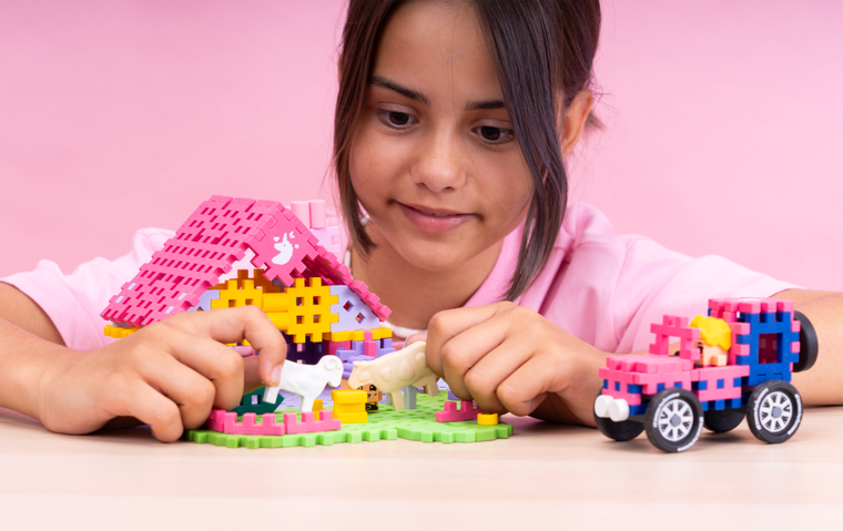 Marioinex, Mini Waffle, Farmer, Urocze Ranczo, klocki konstrukcyjne, 112 elementów