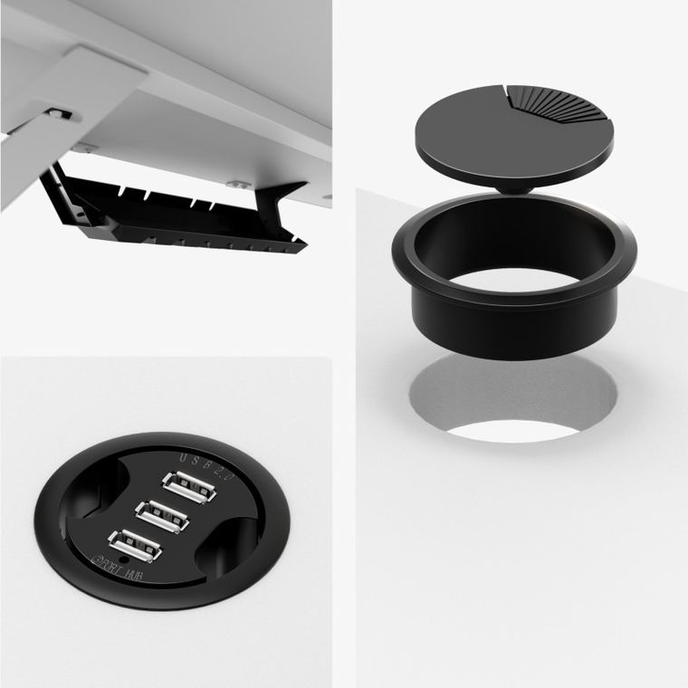 Mark Adler, Leader 5.1 White, biurko komputerowe z półką, 115 cm