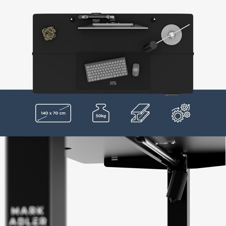 Mark Adler, Leader 7.3, biurko elektryczne, Black, 140 cm