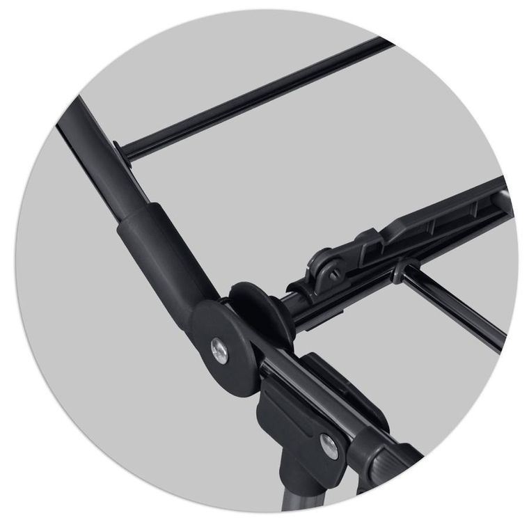 Massido, Lina, suszarka na pranie stojąca rozkładana, czarna, 22 mb