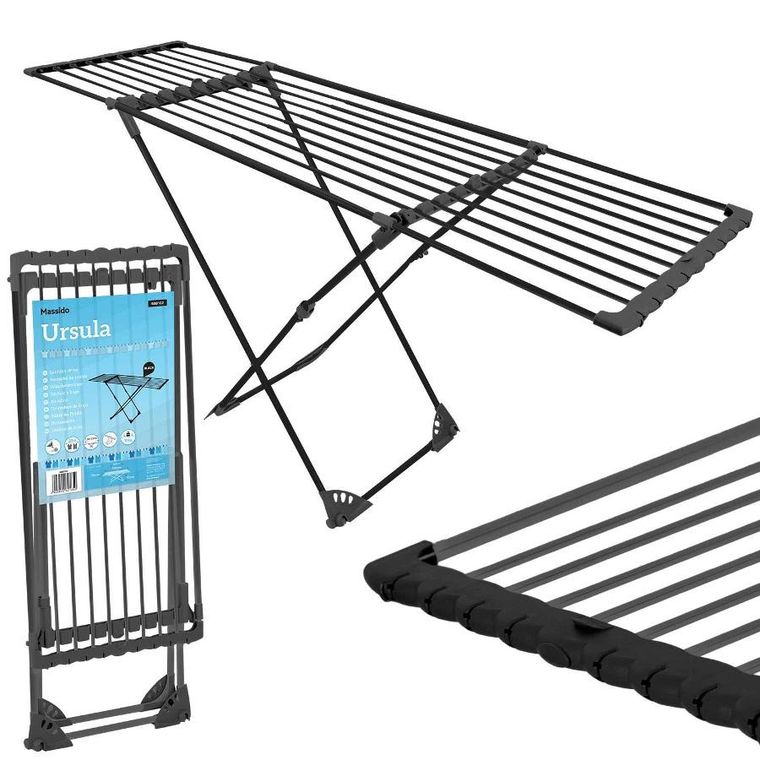 Massido, Ursula, suszarka na pranie, z kółkami, teleskopowa, 20mb