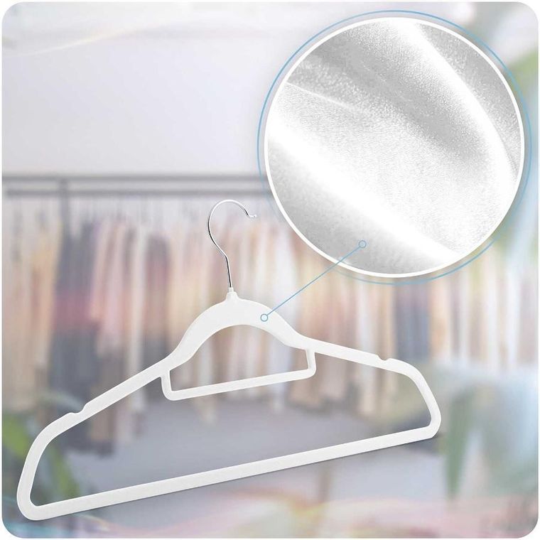 Massido, Welurowe wieszaki na ubrania, 20 szt., MS-859