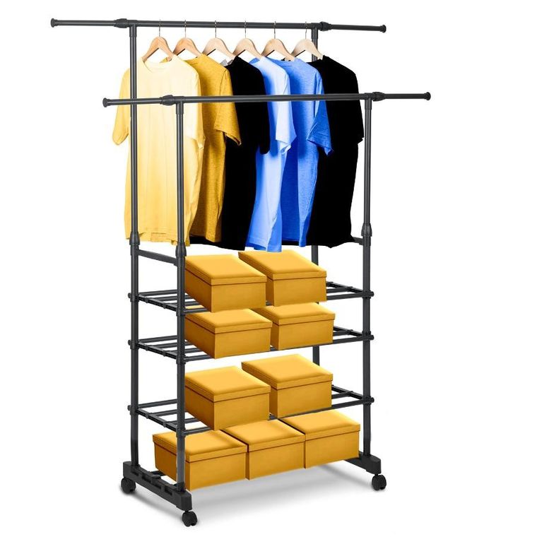 Massido, wieszak na ubrania, czarny