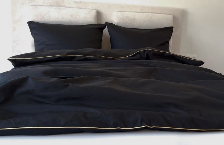 Matex, Gold Line, pościel satynowa, jednobarwna z wypustką, 160-200 cm