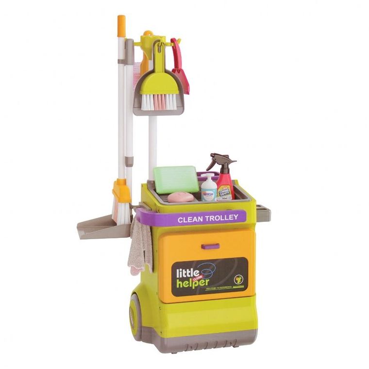 Mega Creative, zestaw do sprzątania wózek