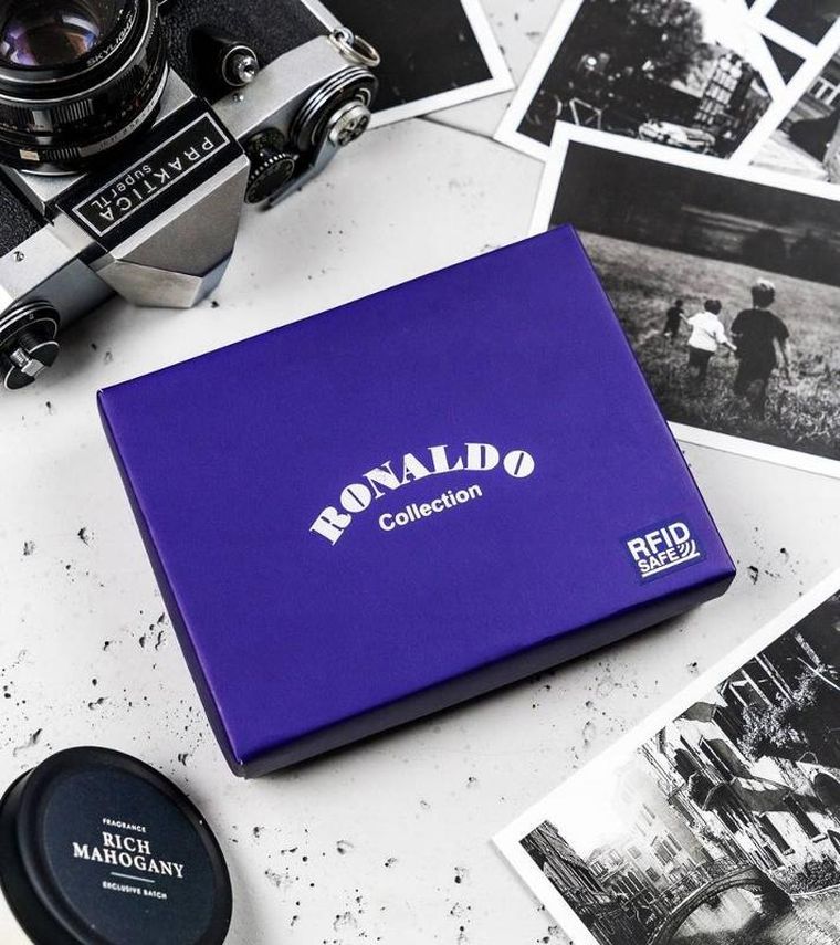Męski portfel skórzany średnich rozmiarów, Ronaldo