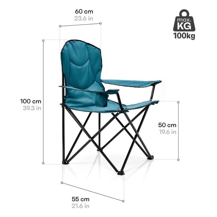 Meteor Hiker, krzesło składane, morski