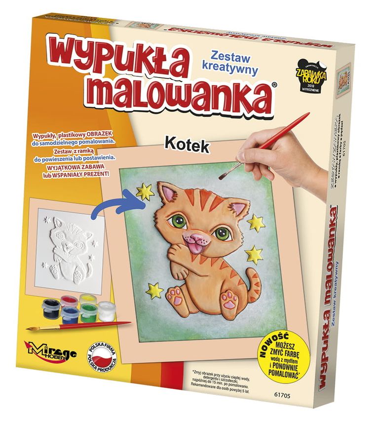 Mirage Hobby, Wypukła Malowanka, zestaw kreatywny do malowania, Zwierzątka