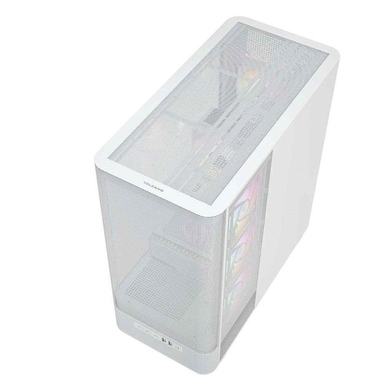 Modecom, Volcano, obudowa komputerowa, AQ400 ARGB MIDI, biała