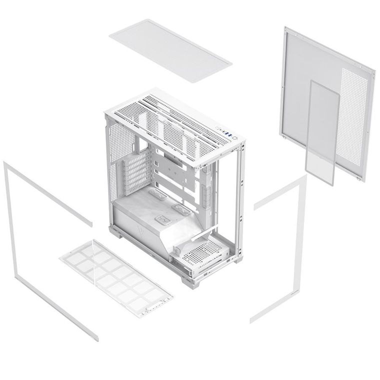 Modecom, Volcano, obudowa komputerowa, STELLAR PLUS ARGB MIDI NF, biała
