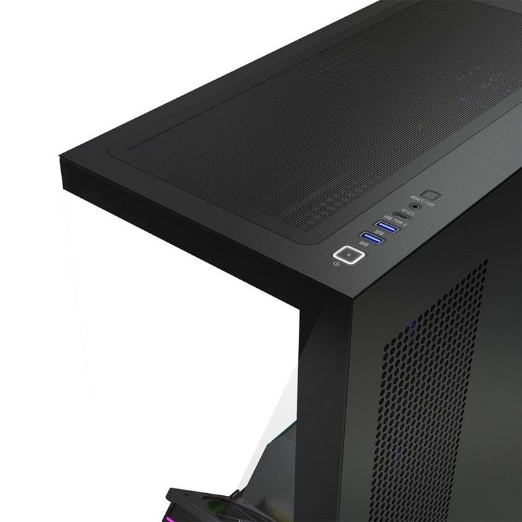 Modecom, Volcano Stellar Plus ARGB Midi 5F, obudowa komputerowa, czarna