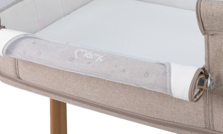 MoMi, Smart Bed, łóżeczko dostawne, 4w1, beżowe