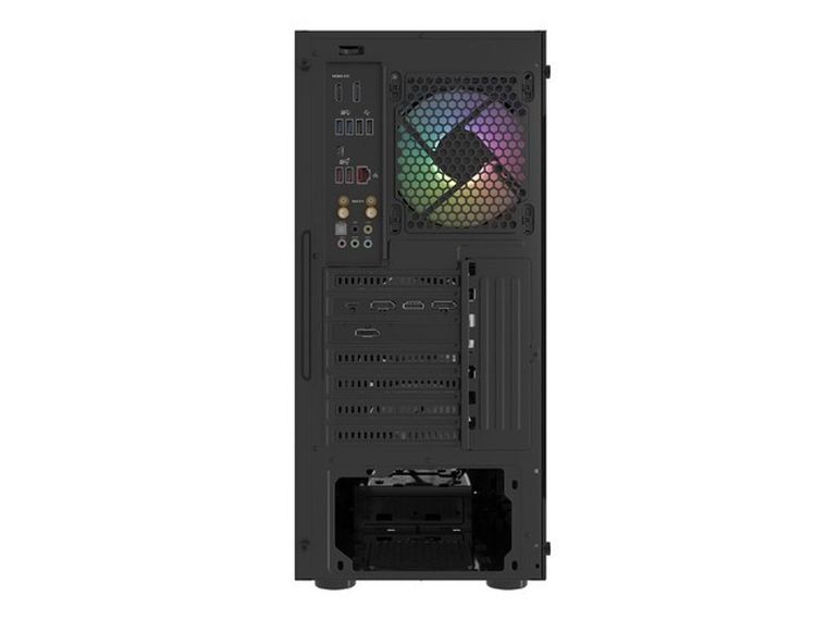 Natec, Fury Shobo SH4 RGB Midi Tower, obudowa komputerowa z oknem, czarna