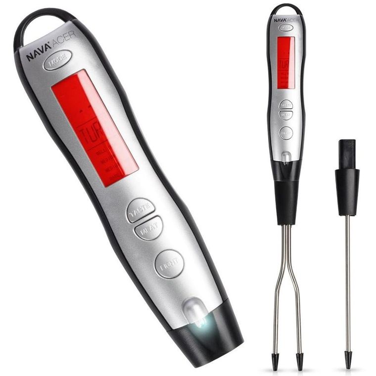 Nava, cyfrowy termometr kuchenny, z widelcem i szpikulcem, Acer, 38.5 cm