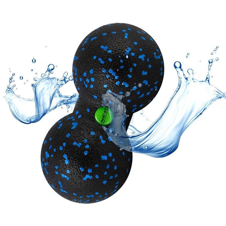 Neo-Sport, podwójna piłka do masażu i fitness, czarno-niebieska