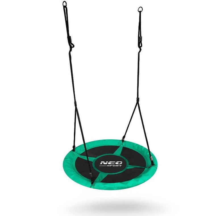 Neo-Sport, Swingo, huśtawka bocianie gniazdo, zielona, 120 cm