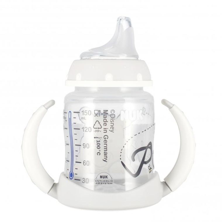 Nuk, Kubuś Puchatek, First, butelka z uchwytem, 6-18m, 150 ml, 1 szt.